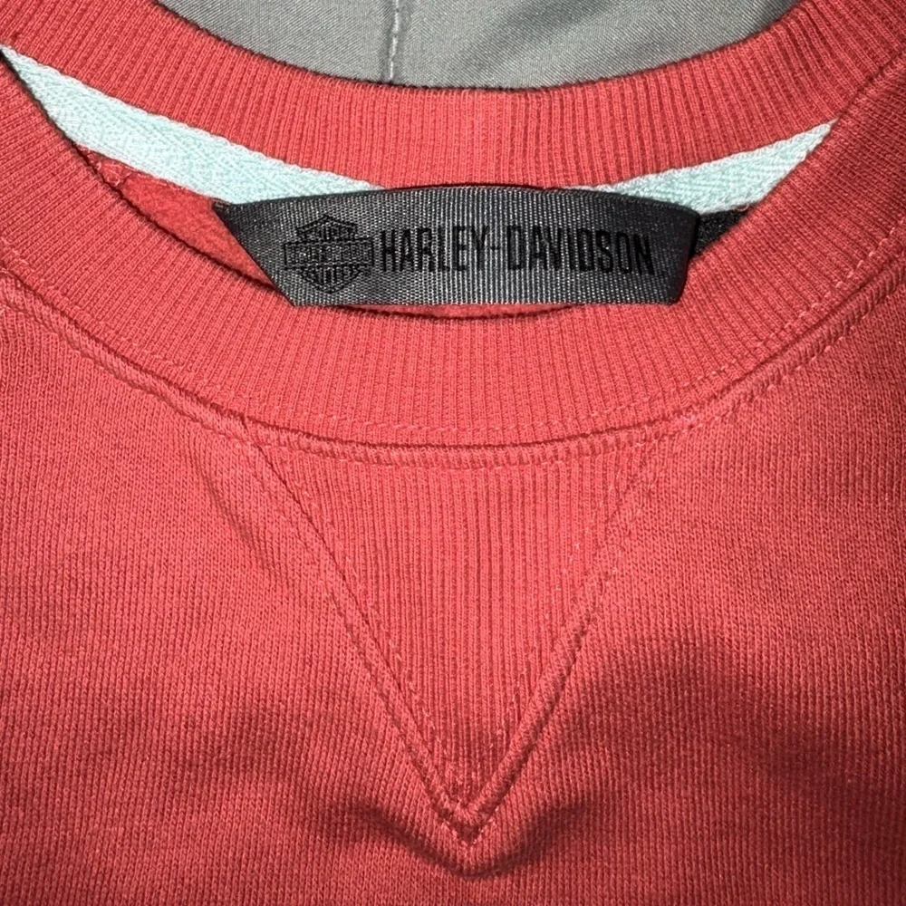 Harley Davidson Crew Neck Women’s Biker SweatShirt Race Stripe Sleeve